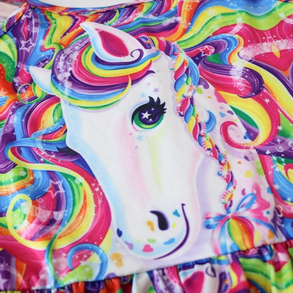 Costum de baie pentru fete pentru copii cu aplicatie colorata si bretele