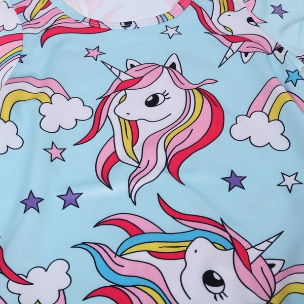 Rochie casual pentru copii pentru fete cu maneca scurta si aplicatie