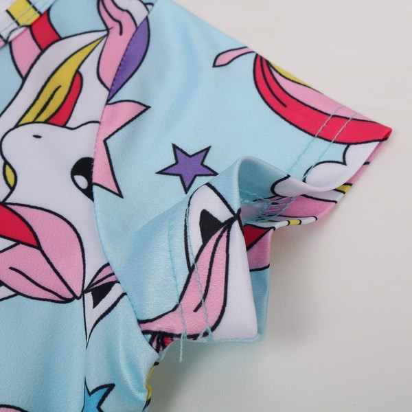 Rochie casual pentru copii pentru fete cu maneca scurta si aplicatie