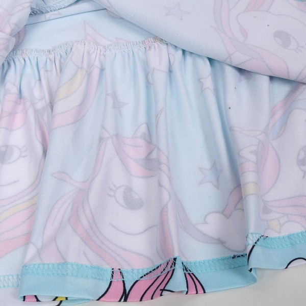 Rochie casual pentru copii pentru fete cu maneca scurta si aplicatie