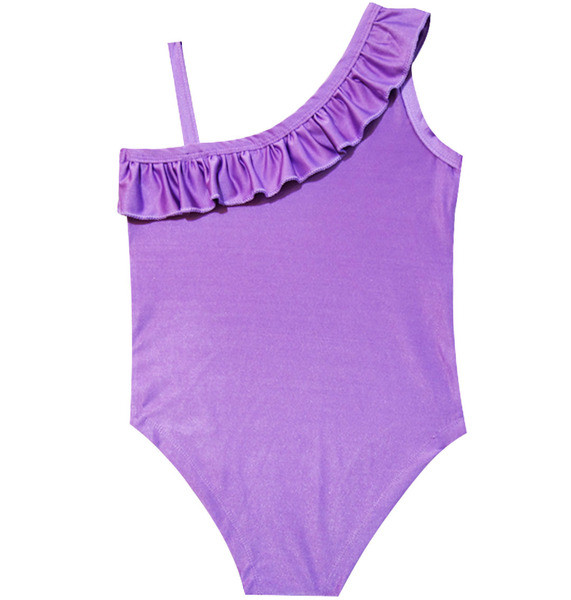 Costum de baie intreg pentru fete pentru copii cu aplicatie