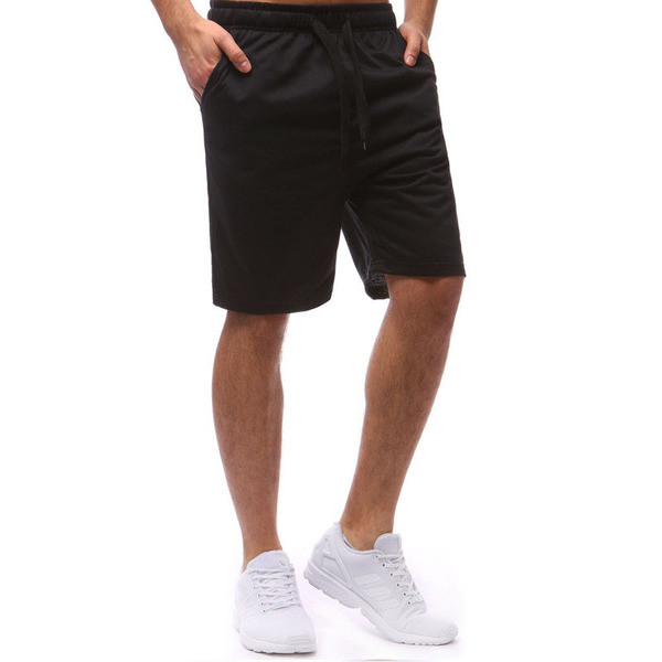 Pantaloni scurți pentru bărbați model uni în negru și gri