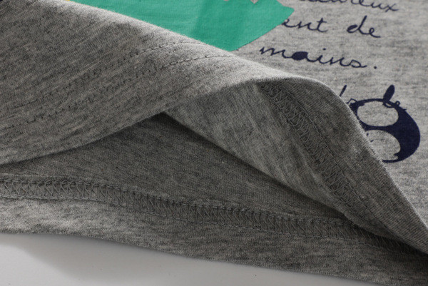 Tricou pentru copii pentru baieti - in gri si rosu