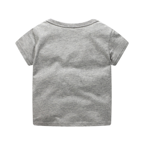 Tricou pentru copii pentru baieti - in gri si rosu