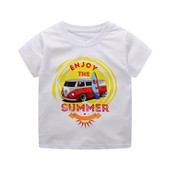 Gyermek póló fehér és szürke rátéttel - fiúknak