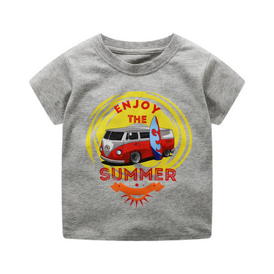 Gyermek póló fehér és szürke rátéttel - fiúknak