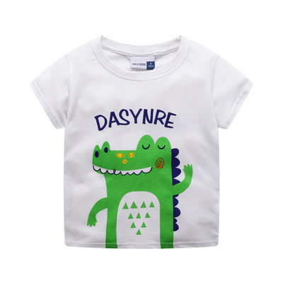 Tricou pentru copii alb cu aplicatie-pentru baieti