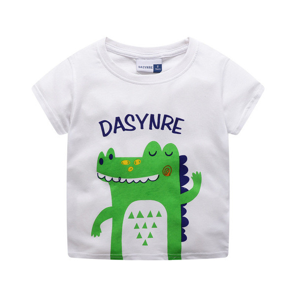 Tricou pentru copii alb cu aplicatie-pentru baieti