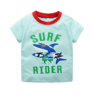 Tricou pentru copii cu aplicatie - in patru culori pentru baieti