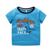 Tricou pentru copii actual pentru băieți - în alb și albastru