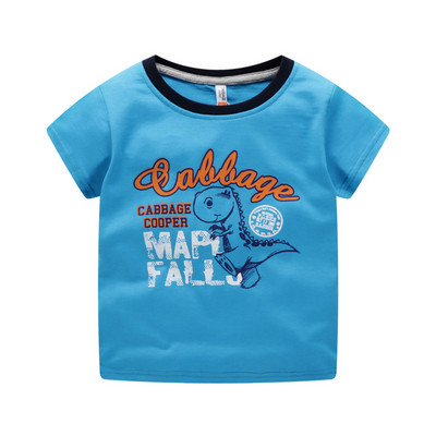 Tricou pentru copii actual pentru băieți - în alb și albastru