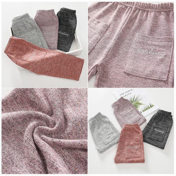 Pantaloni casual copii pentru fete - in patru culori cu buzunare