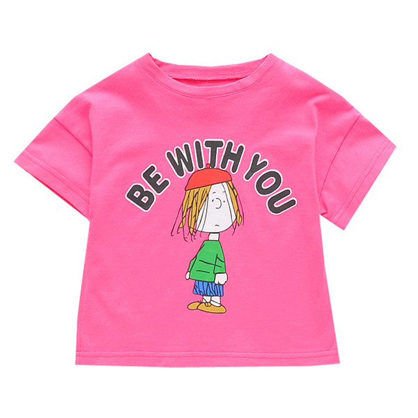 Tricou pentru copii actual pentru fete - în alb și roz