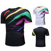 Ежедневна мъжка тениска в бял и черен цвят