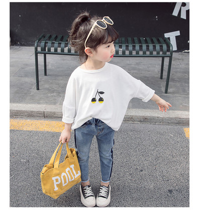 Bluza moderna pentru copii pentru fete - in alb si albastru