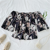 Bluză casual de damă cu mâneci scurte și model colorat