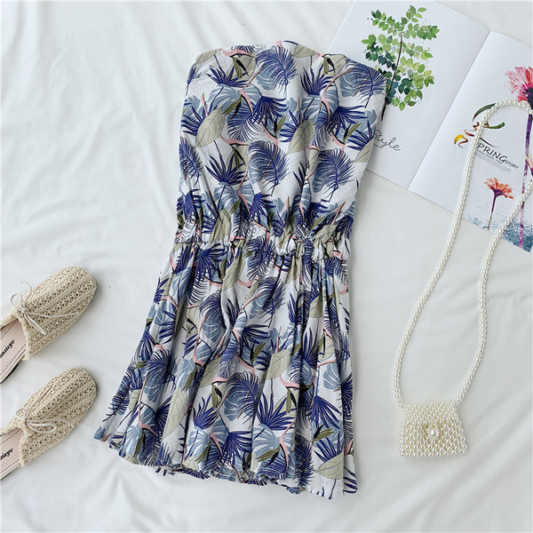 Salopeta casual dama cu motiv floral in doua culori