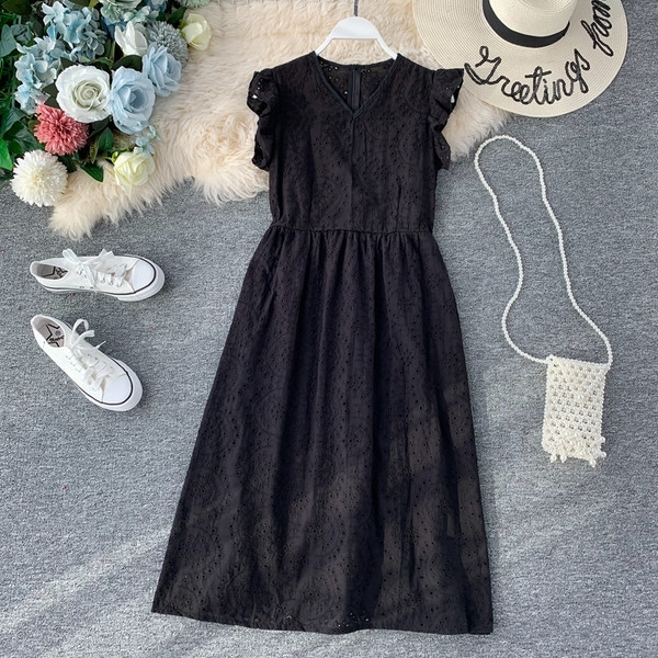 Rochie casual de dama cu maneci scurte si decolteu in V in diferite culori