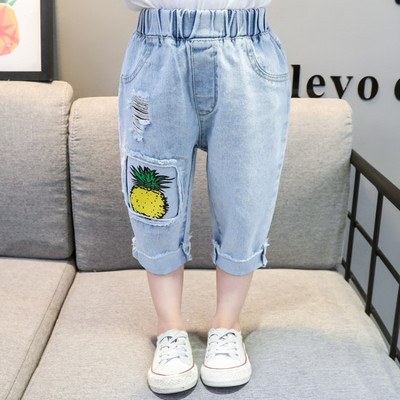 Blugi actuali pentru copii cu aplicatie-pentru fete