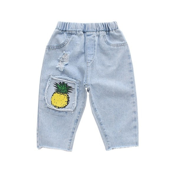 Blugi actuali pentru copii cu aplicatie-pentru fete