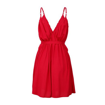 Модерна дамска рокля с  тънки  презрамки в няколко цвята