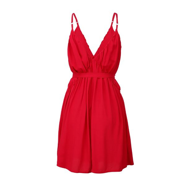 Модерна дамска рокля с  тънки  презрамки в няколко цвята