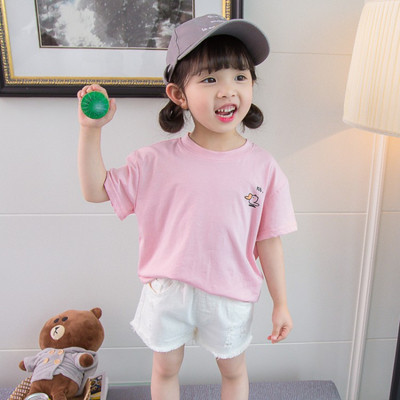 Alkalmi gyerek póló lányoknak - fehér és rózsaszín színben