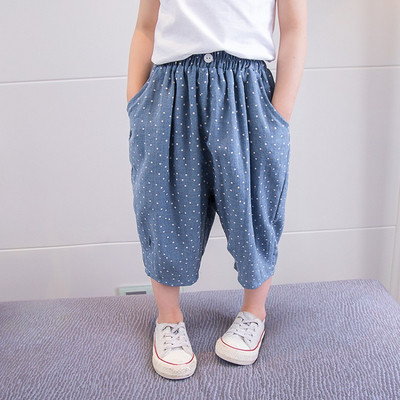 Pantaloni moderni pentru copii pentru fete - in doua culori cu buzunare