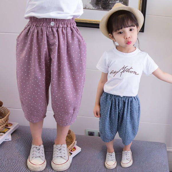 Pantaloni moderni pentru copii pentru fete - in doua culori cu buzunare