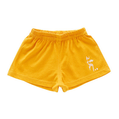 Детски къси панталони в жълт цвят за момичета
