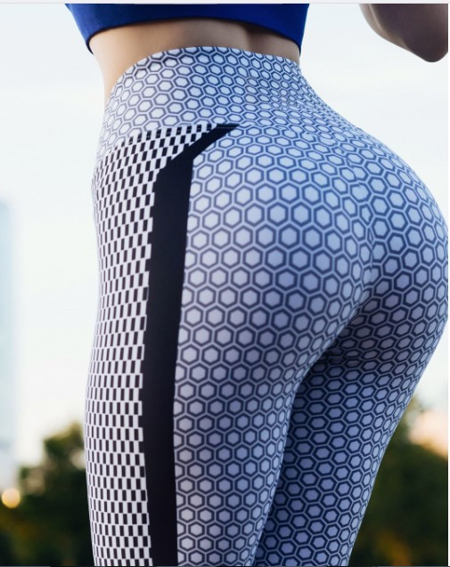 Jambiere sport de damă în gri și talie înaltă