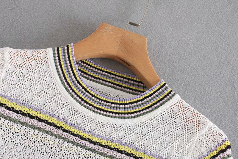 Bluza de dama din tricotat subtire in doua culori