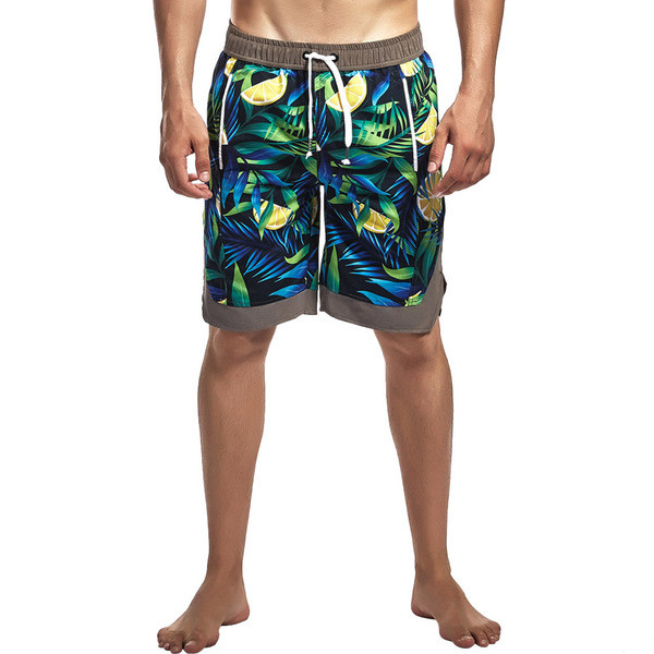 Pantaloni scurți pentru bărbați cu elastic în două culori