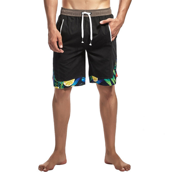 Pantaloni scurți pentru bărbați cu elastic în două culori