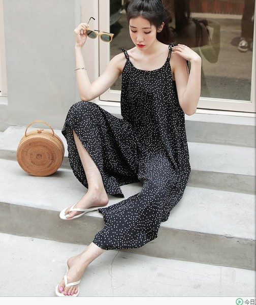 Salopeta casual dama cu bretele subtiri - model lat