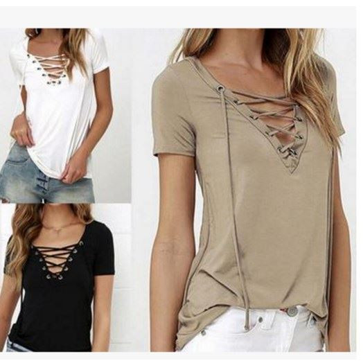 Lezser női póló nyakkendővel több színben