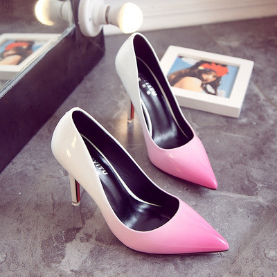 Модерни  дамски обувки на висок ток в няколко цвята 