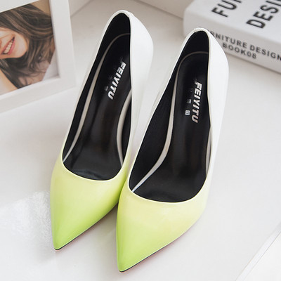 Pantofi moderni de dama cu toc in mai multe culori
