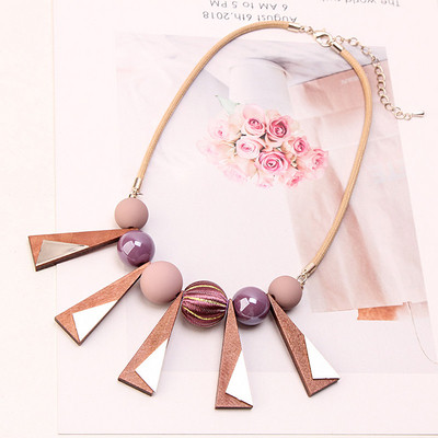 Colier modern de dama in trei culori