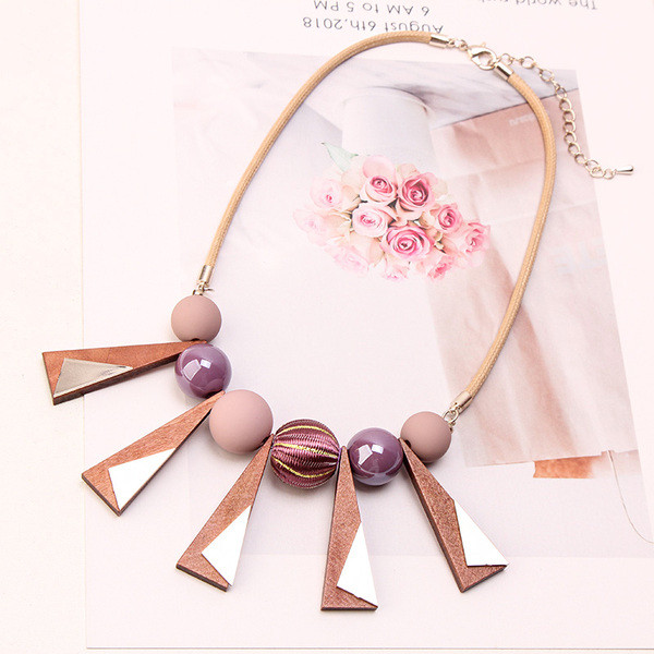 Colier modern de dama in trei culori