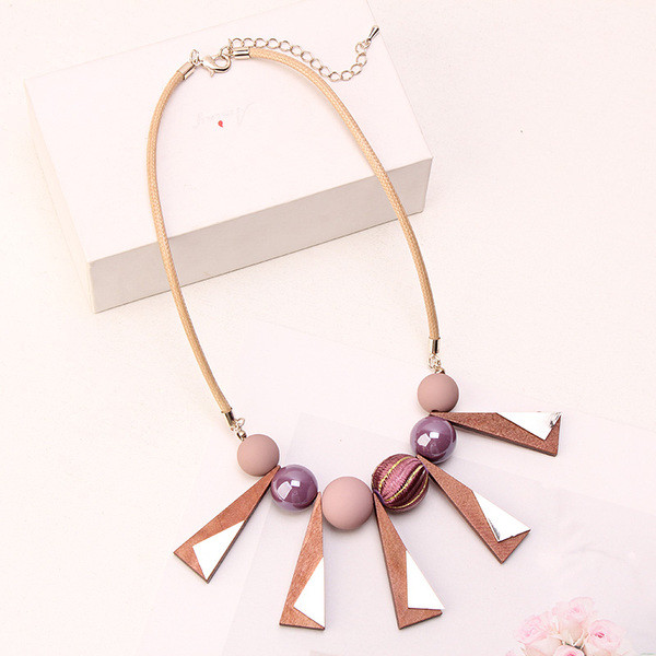 Colier modern de dama in trei culori