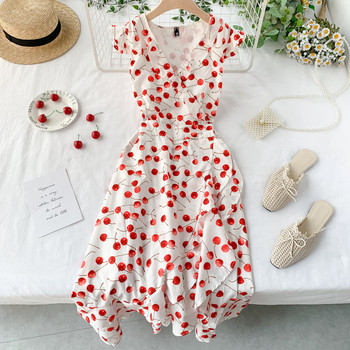 Rochie moderna de dama cu decolteu in V