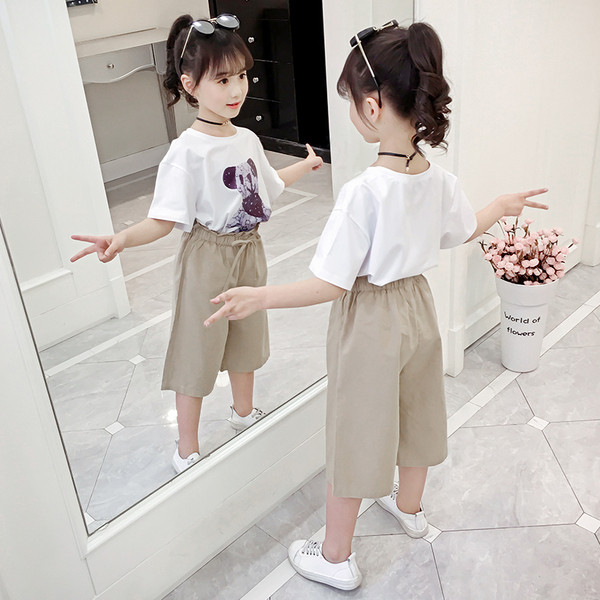 Tricou casual pentru copii cu aplicatie si maneci scurte in alb si verde