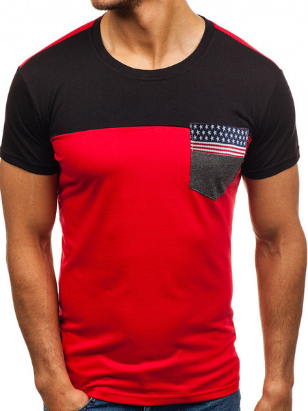 Férfi póló rövid ujjal és zsebbel több színben