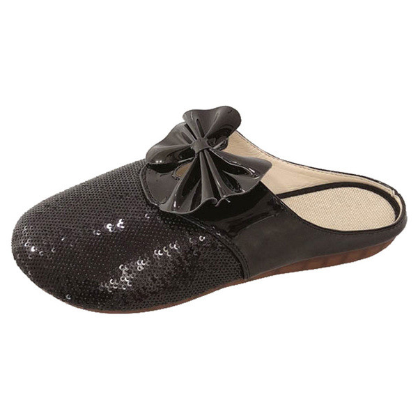 Papuci casual dama cu paiete si panglica in trei culori