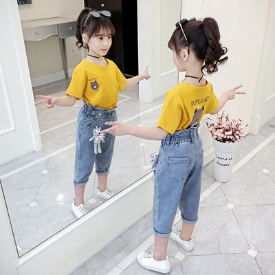 Модерна детска тениска с апликация и къс ръкав в три цвята
