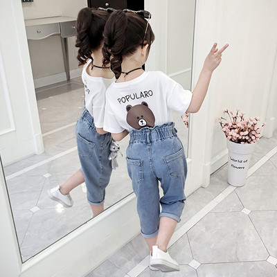 Tricou pentru copii modern cu aplicație și mâneci scurte în trei culori