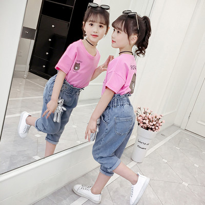 Tricou pentru copii modern cu aplicație și mâneci scurte în trei culori