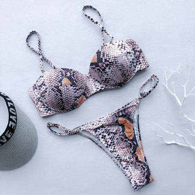 Costum de baie din două piese de damă actual cu model animal