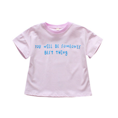 Ежедневна детска тениска за момичета-в два цвята